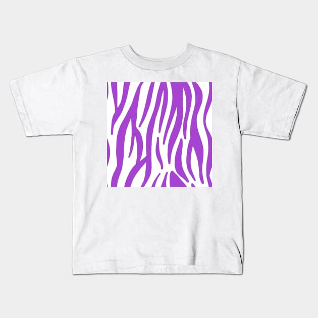 Purple Zebra Kids T-Shirt by ValinaMoonCreations